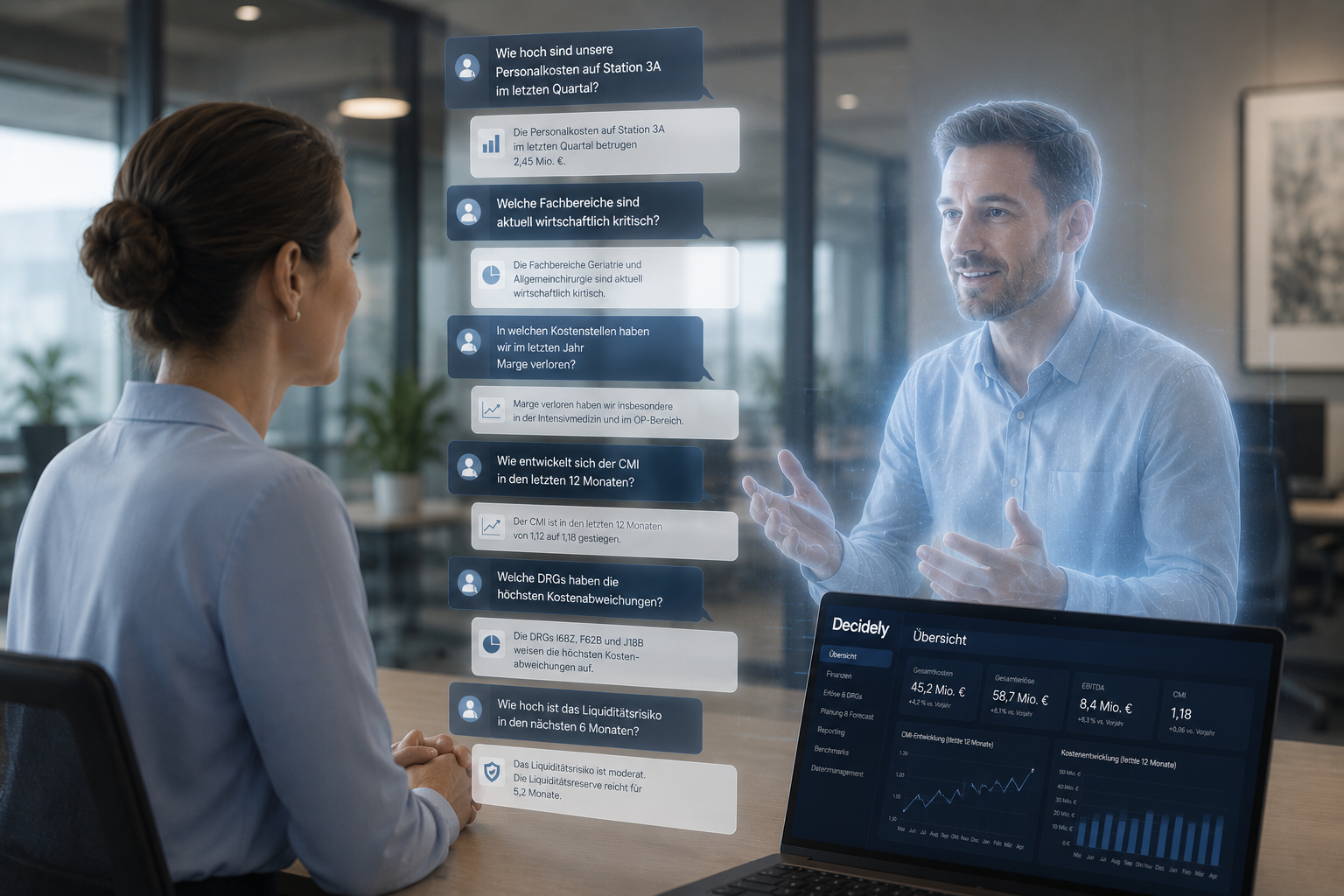 Dialog mit dem decidely Pocket Controller